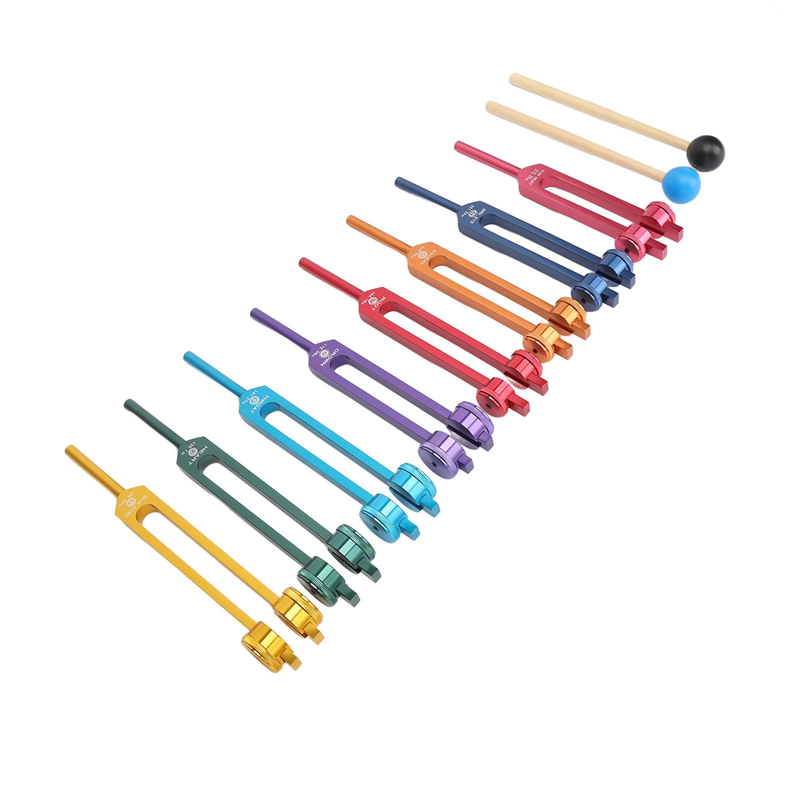 

Резонансный набор камертонов из алюминиевого сплава, чистый звук, длинные вибрации, набор молоточков для камертонов