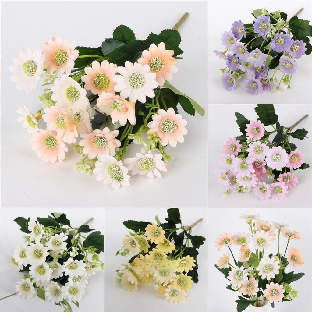 Plant Daisy Artificial Bridal Bouquet For Wedding Decor Living Room Arrangement