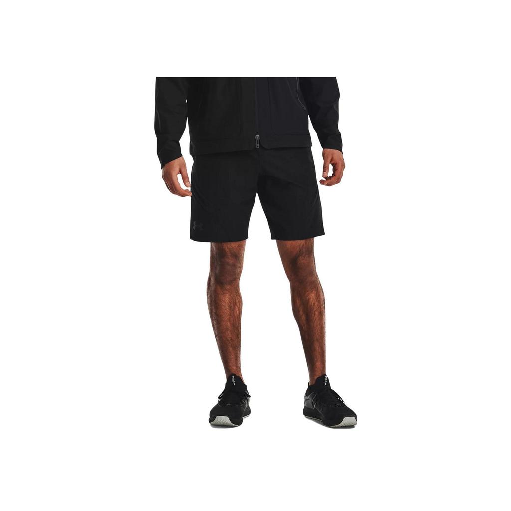 Under Armour Solid Color Elastic Training Shorts Men Bottoms Black 1374765-001