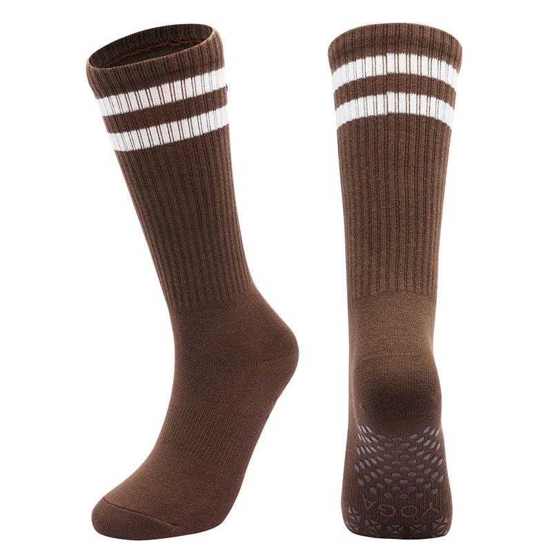 Ladies' Mid-tube Bottom Non-slip Yoga Socks Women  Fitness Pilates Indoor Floor Dance Socks for Gymnastic Ballet