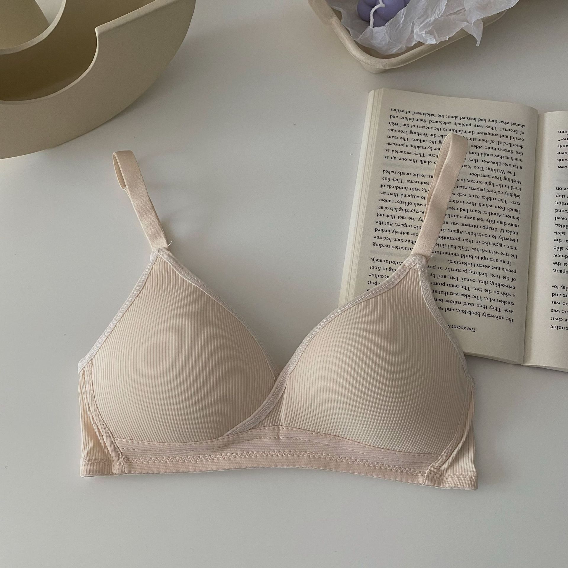 

Женский бюстгальтер Breatahble для девочек-подростков с чашками AB, нижнее белье, женский бесшовный бюстгальтер Grather, тренировочный бюстгальтер для девочек 38/85AB бежевый