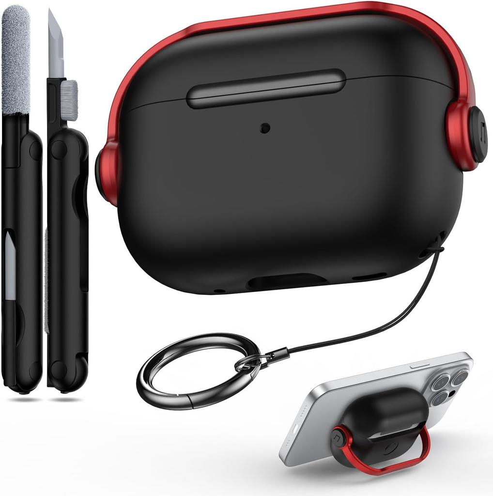 For AirPods Pro 3 Earphone Case with Secure Lock Music Headset Design Full Protective Cover for AirPods Pro 3 with Cleaning Kit