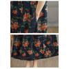 Dimanaf Vestido vintage de talla grande de verano 2025 para mujer, vestido informal, holgado, básico, con estampado floral, vestido largo