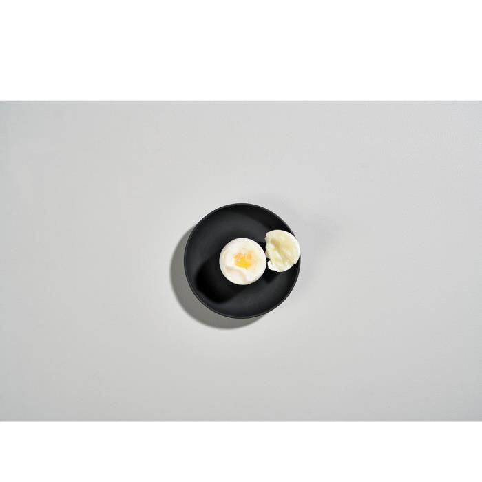 Coquetier silicone SINGLES - Zone Denmark - Noir - Base incurvée - Pour bruncher avec classe