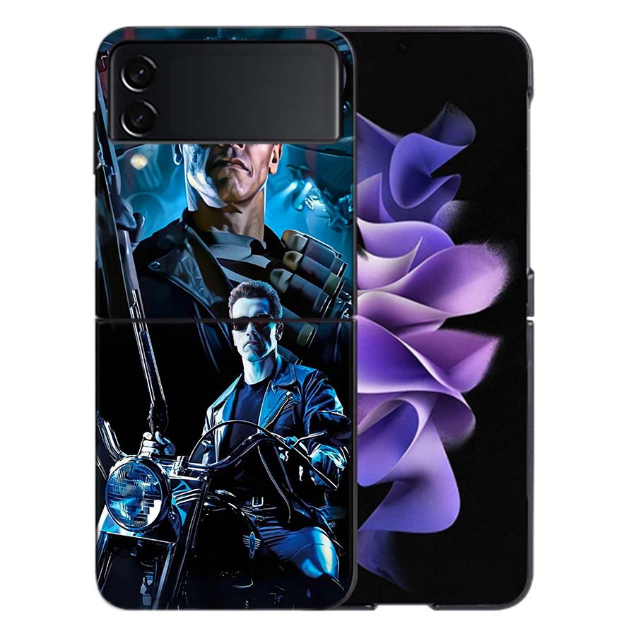 Arnold Schwarzenegger Terminator Phone Case For Samsung Z Flip 6 7 5G Galaxy Z Flip 5 4 3 5G Cases Shockproof Hard Cover TPU