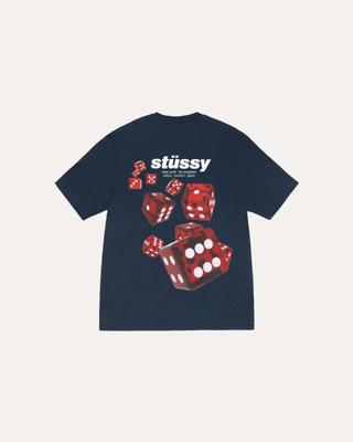 Stussy Wałki T-shirt Granatowy