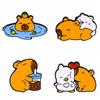 Zinc Zinc Alloy Animal Badge Cute Cartoon Pin Cool Capybara Brooch  Class Reward