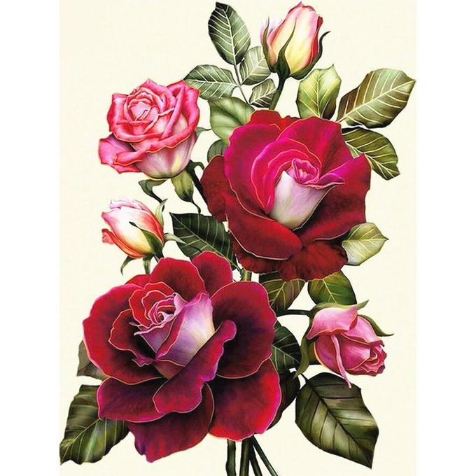 Volle 5D-Diamant-Malerei, hübsche Blumen, DIY-Diamant-Stickerei, Diamant-Mosaik, Kreuzstich-Set, Heimdekoration, Geschenk