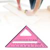 Carpentry Triangle Ruler, Metric and Imperial Scribing Carpenter Marking Tool,Measuring Square Tool for Industrial Carpenter Building, Pink