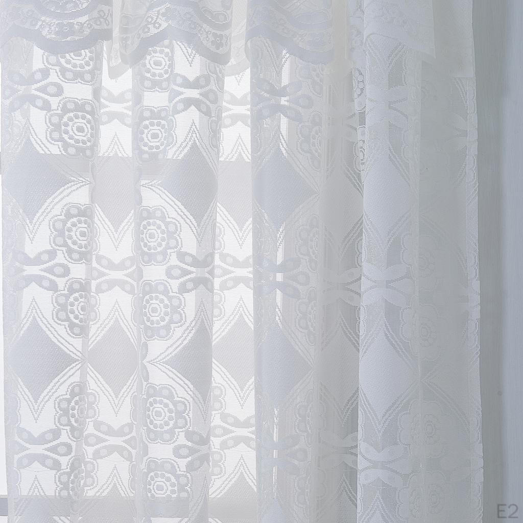 1 Panel Embroidered Lace Kitchen Bedroom Tier