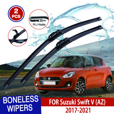 Dla Suzuki Swift V (AZ)  2017-2021 Samochodowe wycieraczki przedniej szyby typu U Miękka guma Bezszkieletowe Bezszkieletowe wycieraczki samochodowe 21"+18"