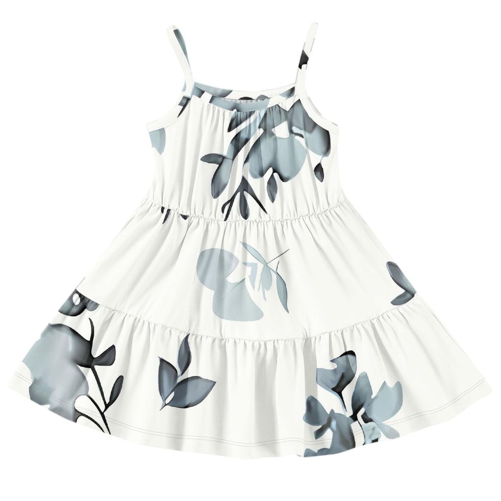 Kinder Sommer Freizeitmode Rundhals Ärmelloses Kleid