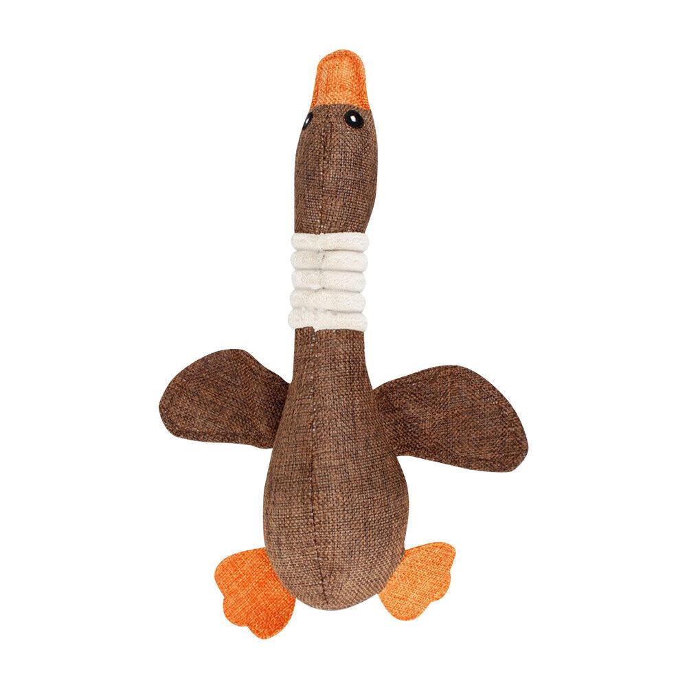 

Игрушки для домашних собак: несокрушимые гуси крупных пород и писклявые гуси для агрессивных жевателей коричневый