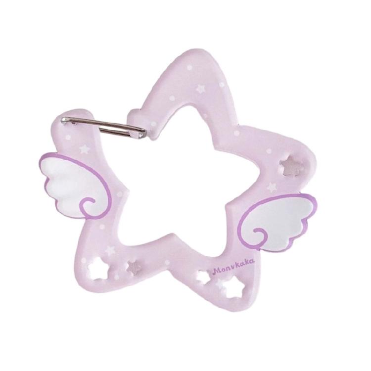 Wing Shape Carabiner Acrylic Buckle Keychain Lovely Phone Pendant Backpack Decorative Buckle Hanging Diy Accessories