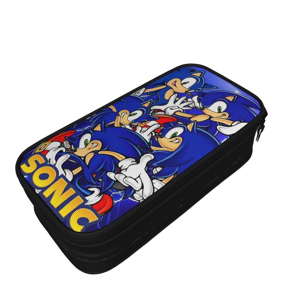 Cartoon Game Shadow The Hedgehog Pencil Cases Fun Bag Girl Boy Big Capacity School Supplies Gifts Pencil Pouch