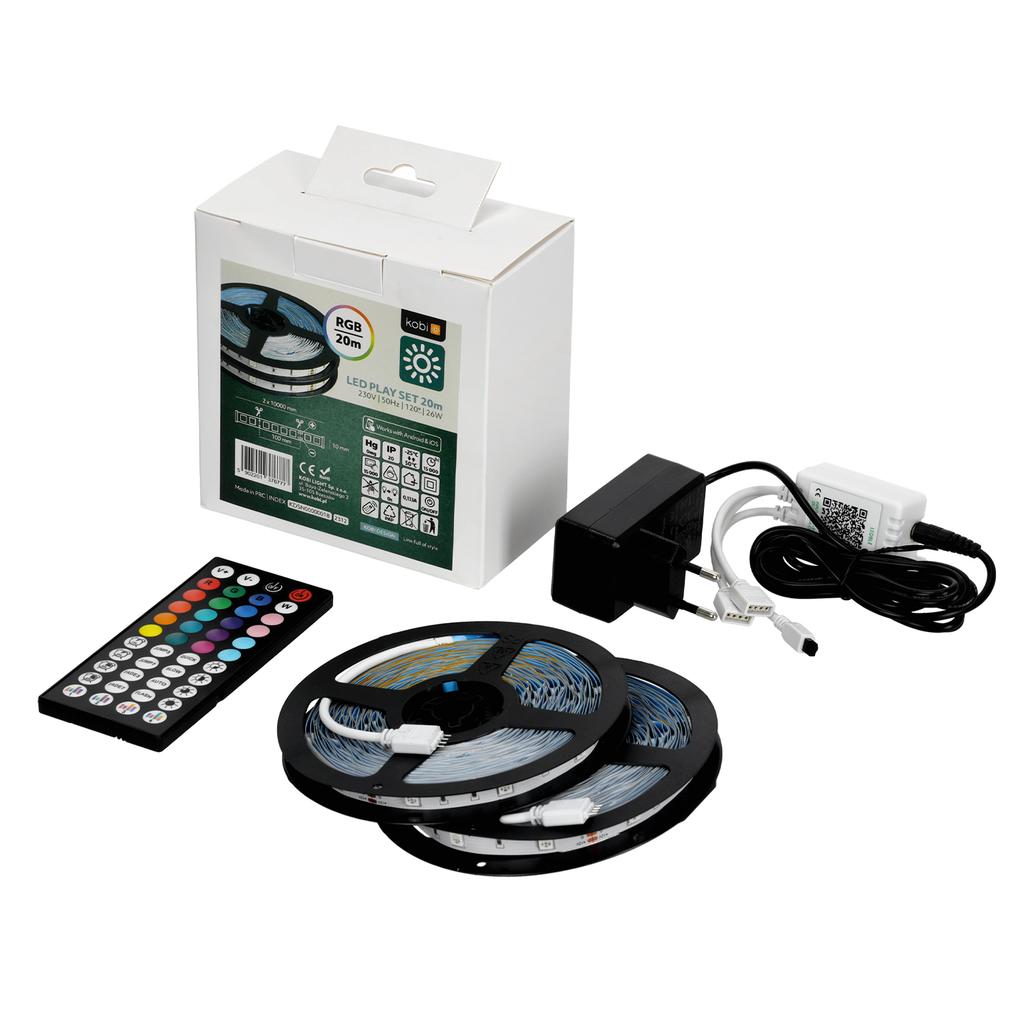 PLAY SET smart LED strip 20 RGB 26 W IP20 remote control/app