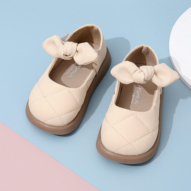Girls’ Little Leather Shoes, Spring/Autumn New Arrival, Princess Shoes for 1–3 Years Old, Stylish Toddler Breathable Shoes for Baby Girls
