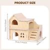Tiny Hamster Maze Wood House Wooden Hut Easy Installation Pet Supplies Smooth for Play Mice