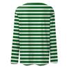 Women's Daily Casual Long-sleeved Striped Printed Crew-neck Top