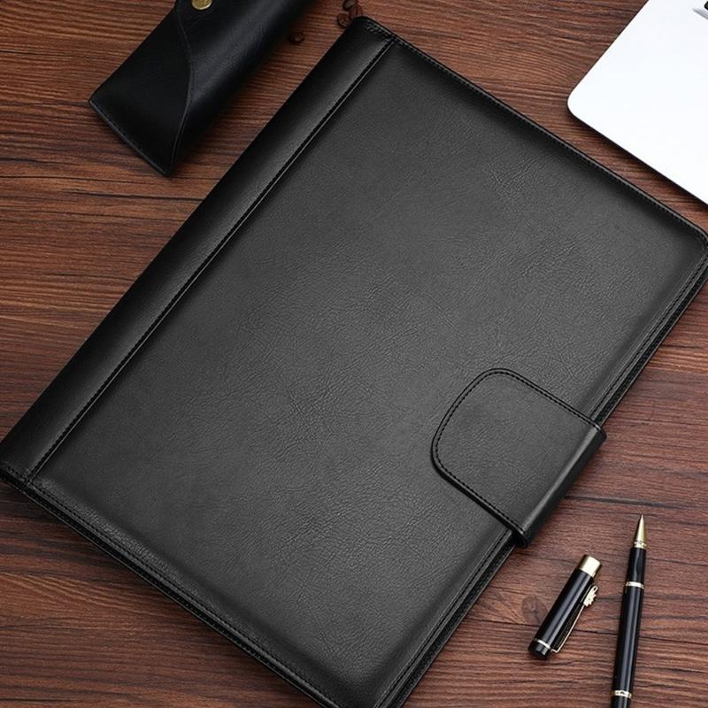 PU Leather A4 Personals Organizers Binders Cover with Calculator & Clipboard for Easy Access Budget Systems Companion