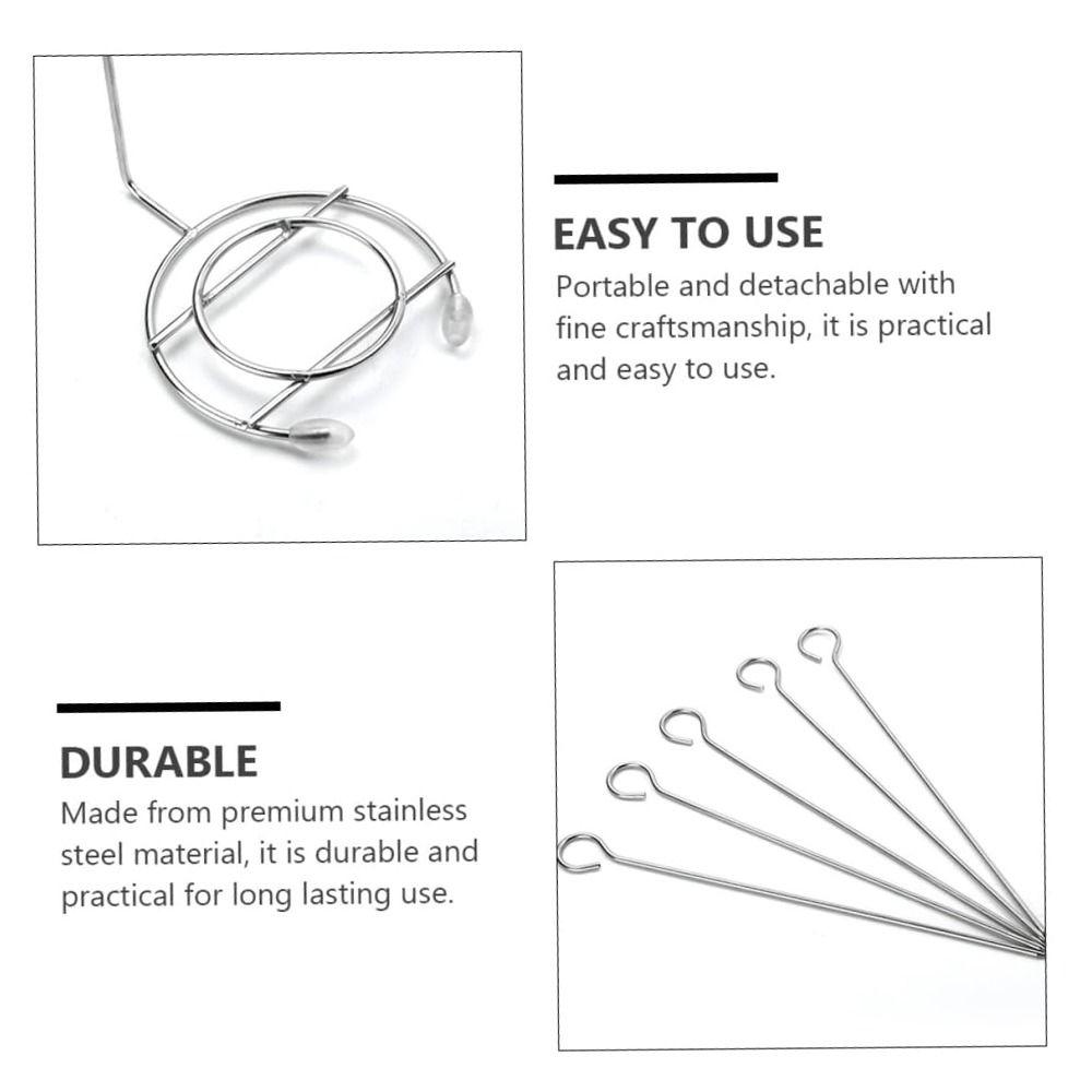 Lightweight BBQ Skewer Set Detachable Barbecue Fork Holder Practical Food Grill Rack Chicken