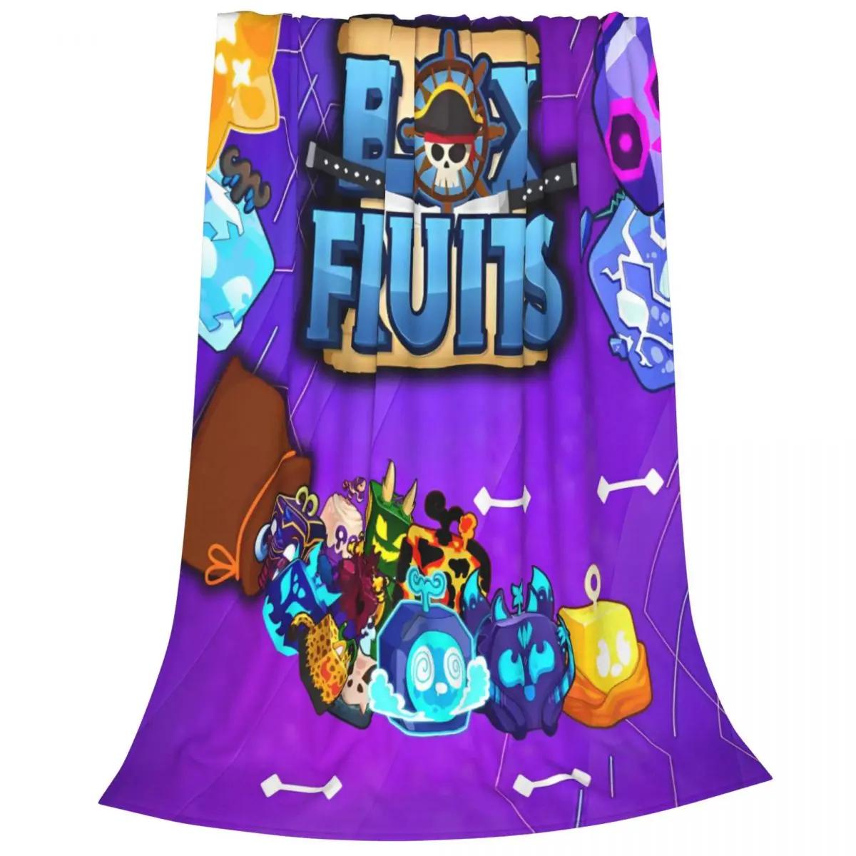 B-Blox Fruits Игра Мультяшные Фланелевые Пледы Одеяла для Кровати Спальни Теплое Одеяло 30x40in