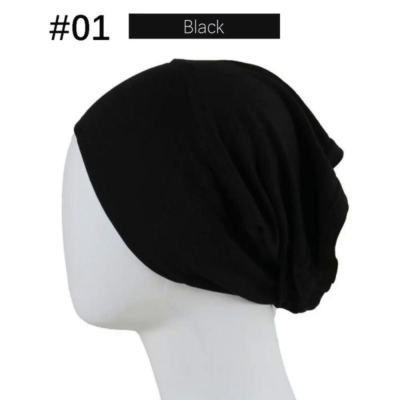 Modal Solid Color Women's High-Elasticity Mercerized Cotton Malaysian Tube Beanie Arabic Snood