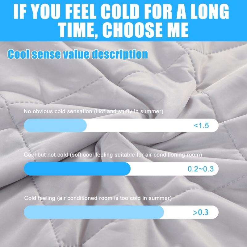 Comfortable Cool Blanket 3Layer Cooling Sleep Blanket for Optimals Nighttime Temperature Control Cooling Quilts
