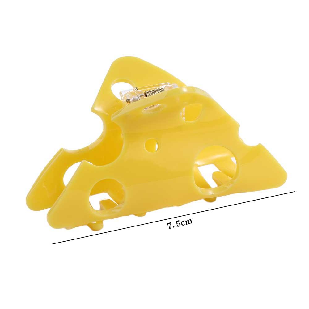 Hollow Hair Clip Y2k Shark Clip Creative Cheese Acetate Hair Claw  Lady/Girls