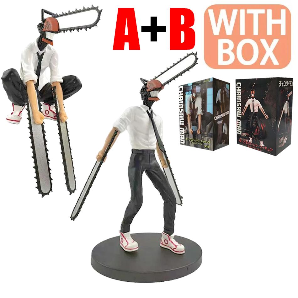19cm Chainsaw Man Denji Anime Figure Denji/Power Action Figure 1560 Chainsaw Man Denji Figurine Adult Collectible Model Doll Toy