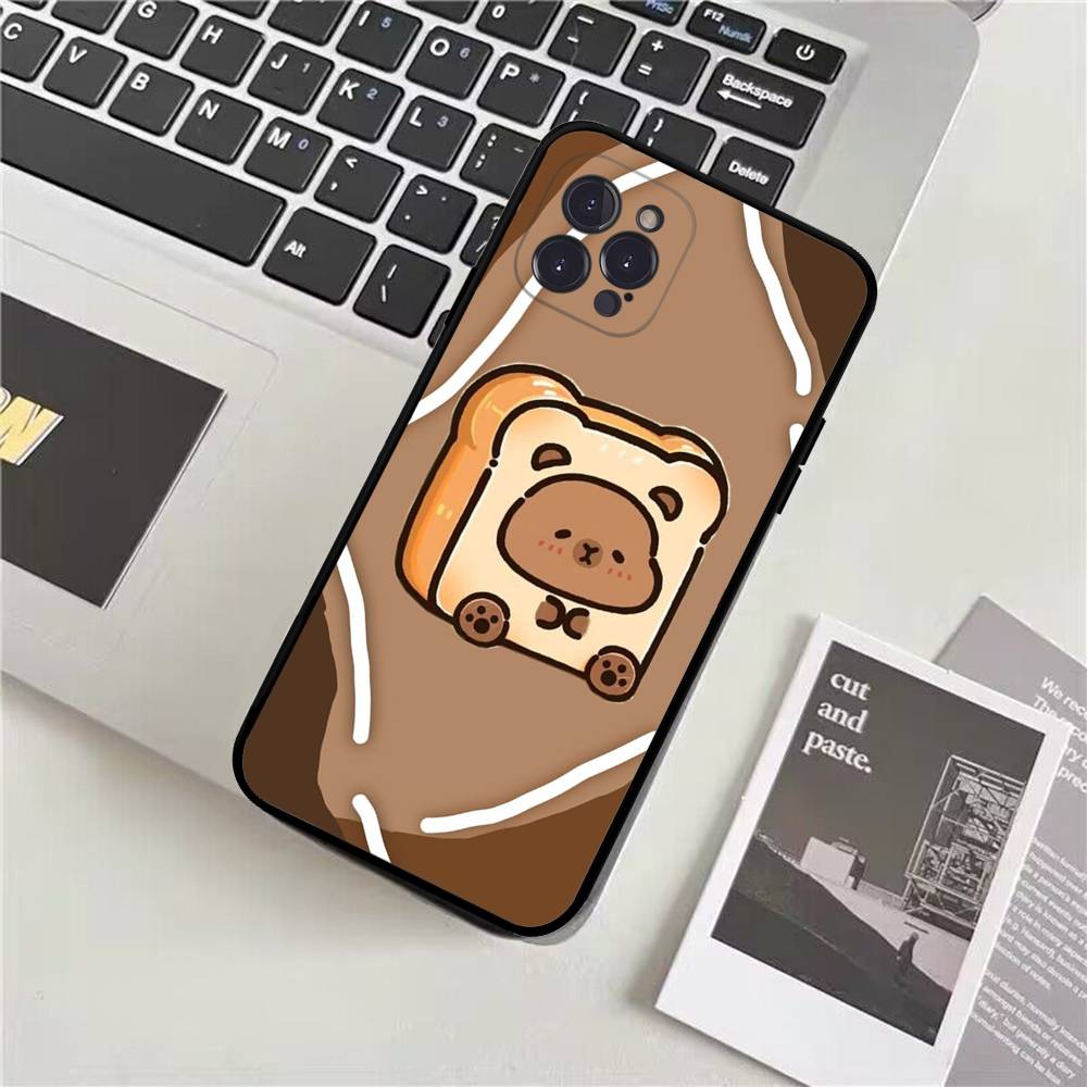 Cartoon Capybara Phone Case For IPhone 17 16 15 14 11 12 13 Mini Pro XS Max Plus Funda Shell
