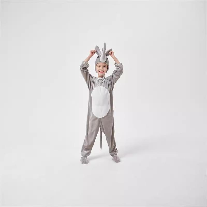 New Children's Rhino Animal Performance Suit Rhino Onesie Role-playing Stage Performance Costume