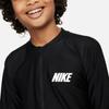 Nike Kids Swimwear Letter Print Comfortable Long Sleeve Sun Protection Kids swimwear Black White FZ6552-010