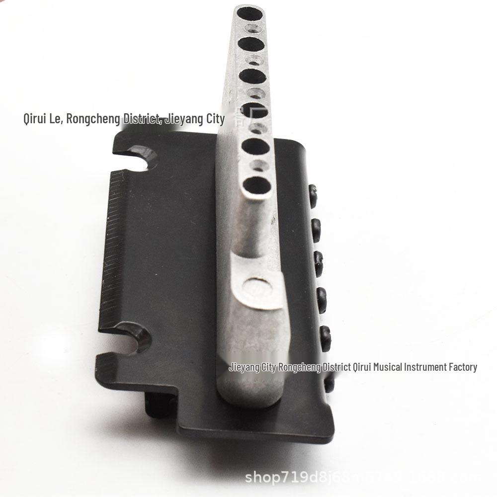 Silver/Black Vintage Electric Guitar Double Locking Tremolo Bridge System