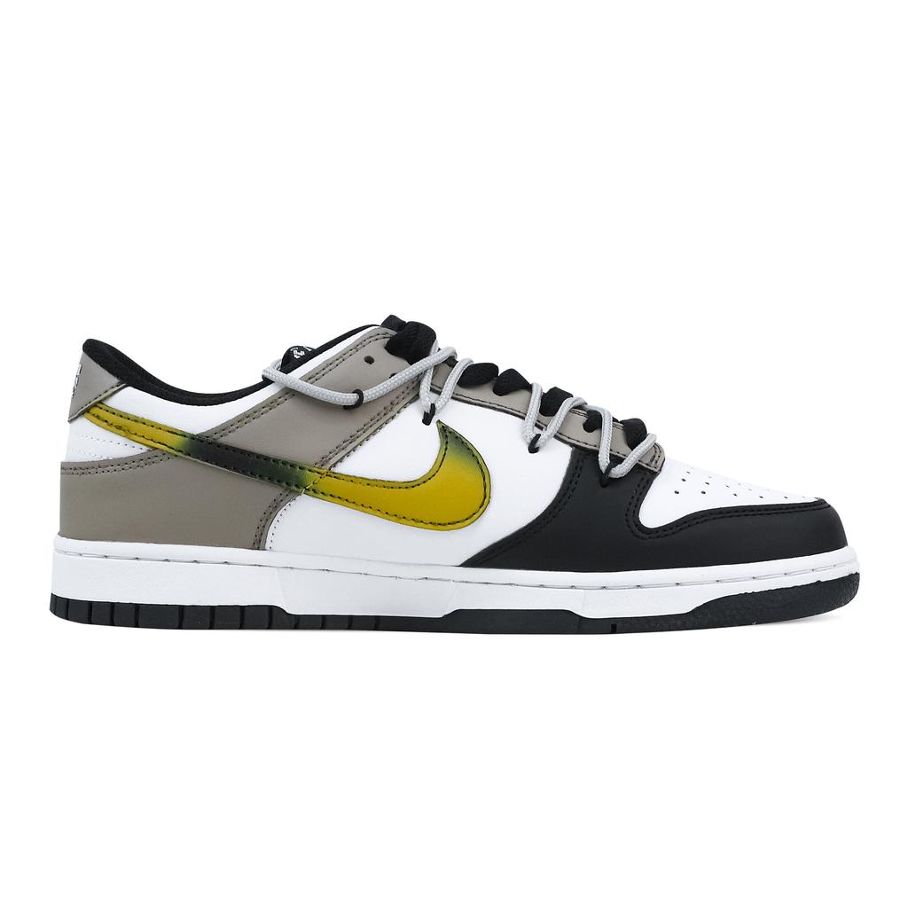 Nike Dunk Ink Splatter Tide Shoes 1 Slip Resistant Abrasion Resistant Low top Skateboard Shoes Unisex Black Brown HF5441-100(Team773-1)
