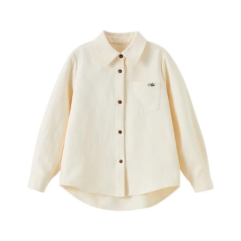 ASK JUNIOR Girls' Autumn Long Sleeve Collared Shirt