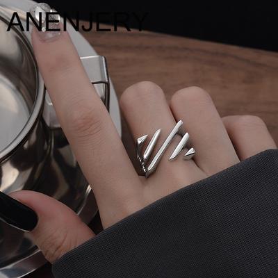 Geometric Hollow Multi-layer Open Ring For Women Unique Fashion Niche Design Jewelry Wholesale
