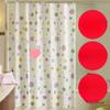 Bathroom Thickened Bath Curtain Cloth MildewProof Waterproof Shower Curtain Set Free Punching Bathroom Partition Curtain Door Curtain Window Hanging