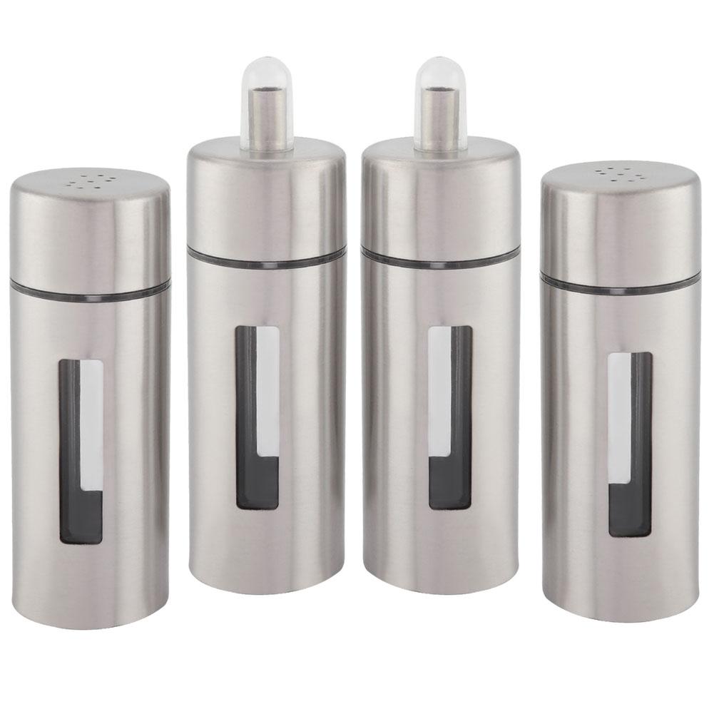 Edelstahl Salz Pfeffer Gewürz Würzmittel Flaschenset Würzebehälter