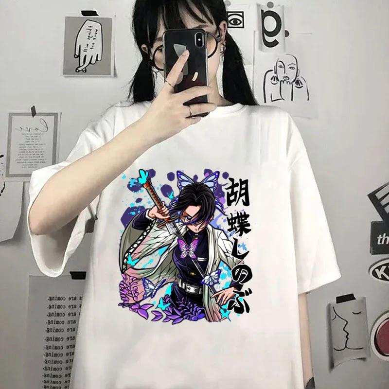 New Fun Takashou Shinobu Printed T-shirt Summer Anime Cute Pattern T-shirt Women's Casual Short-sleeved Loose Shirt