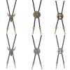 European & American Punk Star Bull Pendant Bolo Tie Necklace – Men's Retro Leather Accessories
