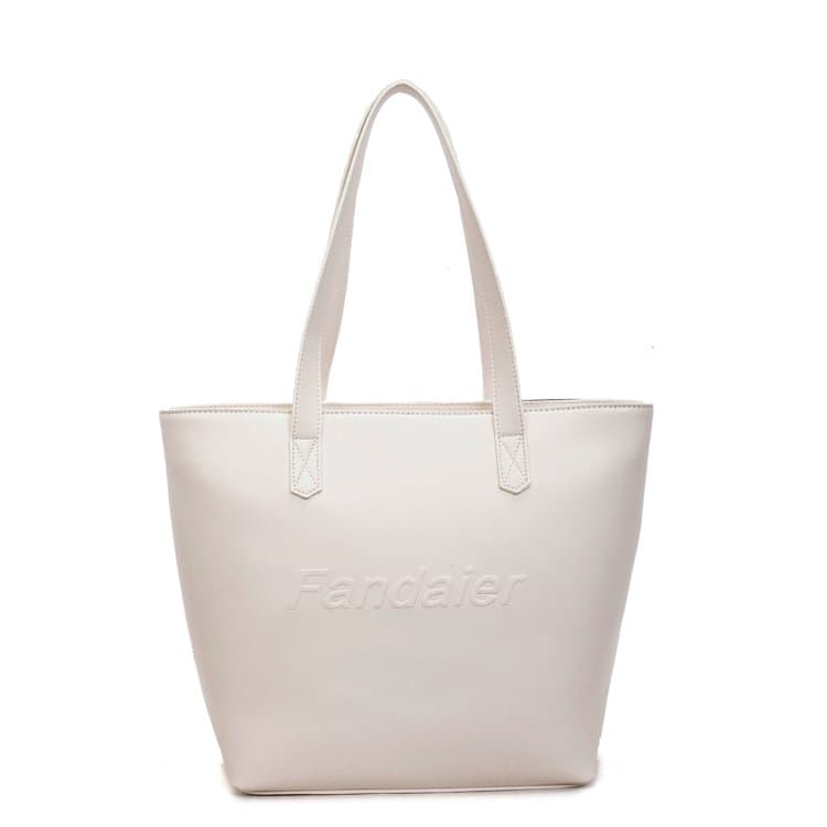A minimalist vertical large-capacity student shoulder bag белый