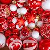 Hong Kong Love Christmas Ornament Set: Creative Painted Hanging Balls for Tree & Party
