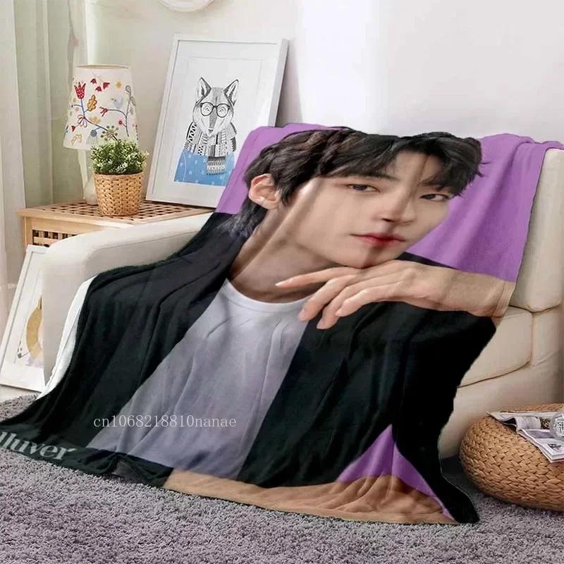 

Soft Flannel Throw Blanket for Sofa Bed Bedroom Living Room Portable Home Travel Break Blanket 40x50in