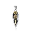 Vintage Stil Nordisch Odin Speer Anhänger Trendig Edelstahl Gungnir Pfeilspitze Halskette Herren Wikinger Rune Valknut Amulett Schmuck