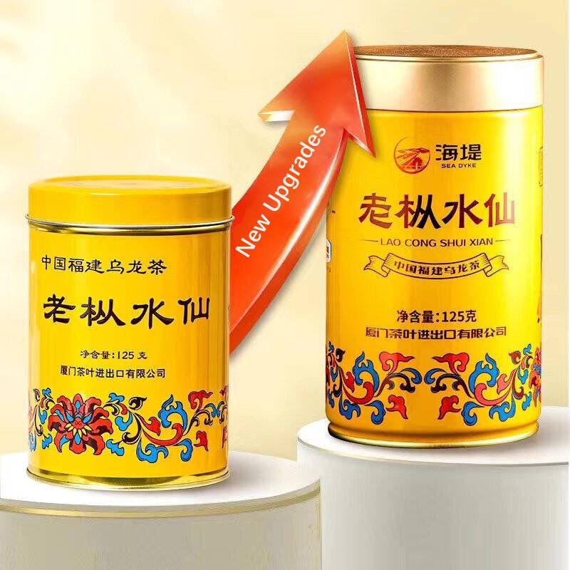 Sea Dyke AT102A Lao Cong Shui Xian Oolongte Fujian Wuyi Gammel Busk Steinte 125g