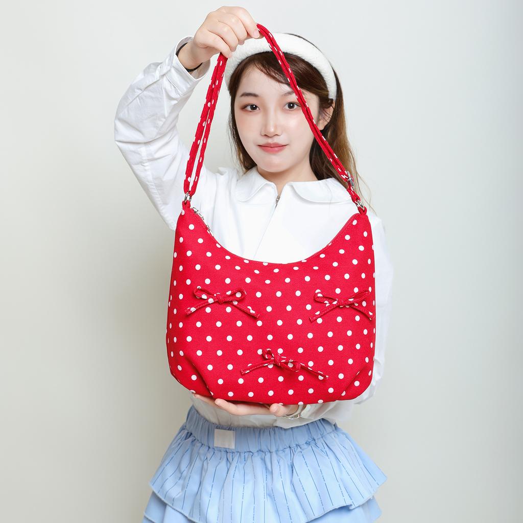 A Niche Polka Dot Tote Bag, A Casual and Sweet Bucket Bag