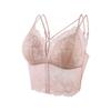Gather lace beautiful back, sling vest, underwear with chest pad, no bra, sexy inside and outside, pure desire style