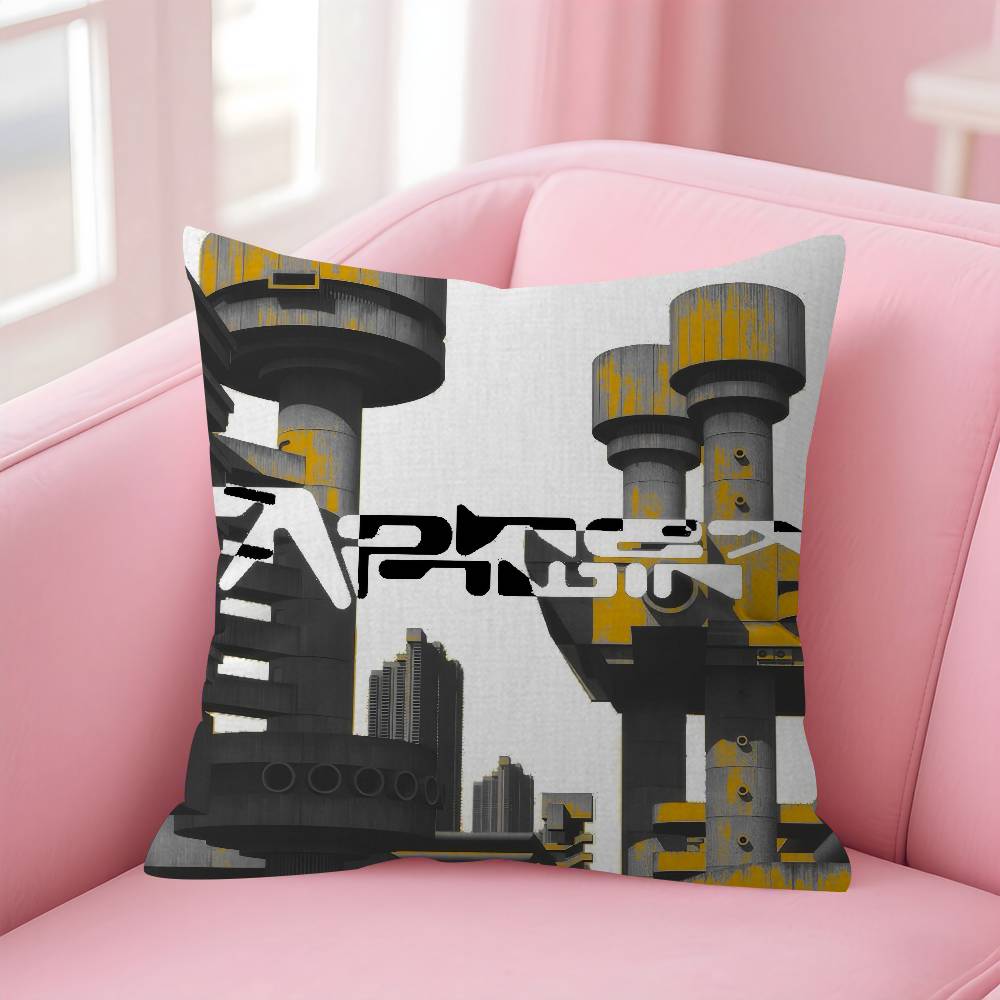 Classic A-Aphex T-Twin Musician Maple Design Cushion Cover Happy Autumn Harvest Decor Holiday Decorati Pillow Cover