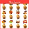 Day Celebration Thanksgiving Cake Paper Insert Flags Decoration For Holiday